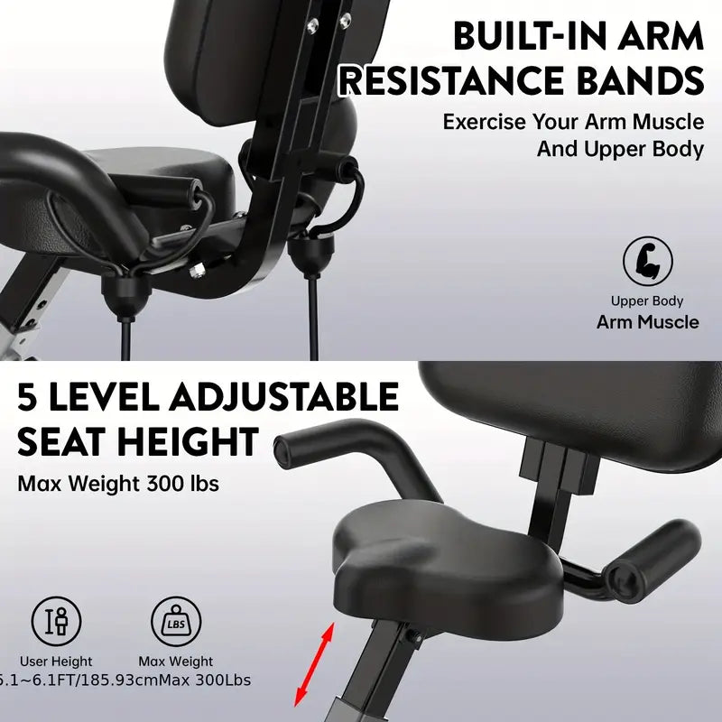 Built-in arm resistance bands for strength training exercises