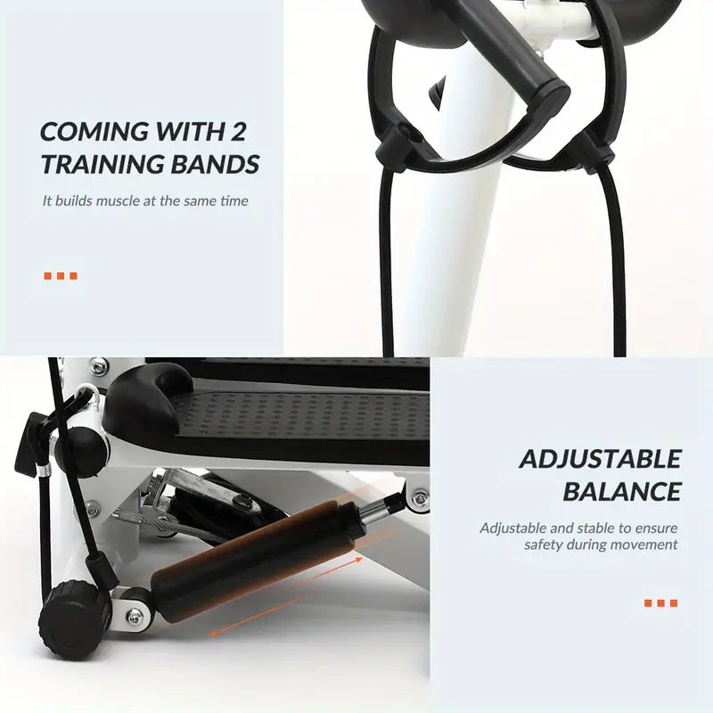 Home Fitness Stepper with Handle & LCD Display